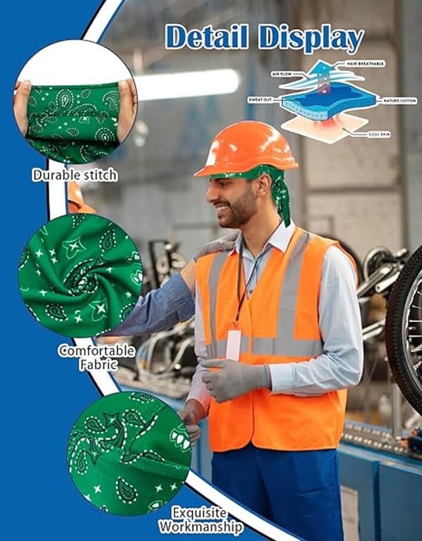 Multifunksjonelt hodesjal, pustende lett elastisk tekstilbandana for sport, reise og utendørsaktiviteter, unisex blå