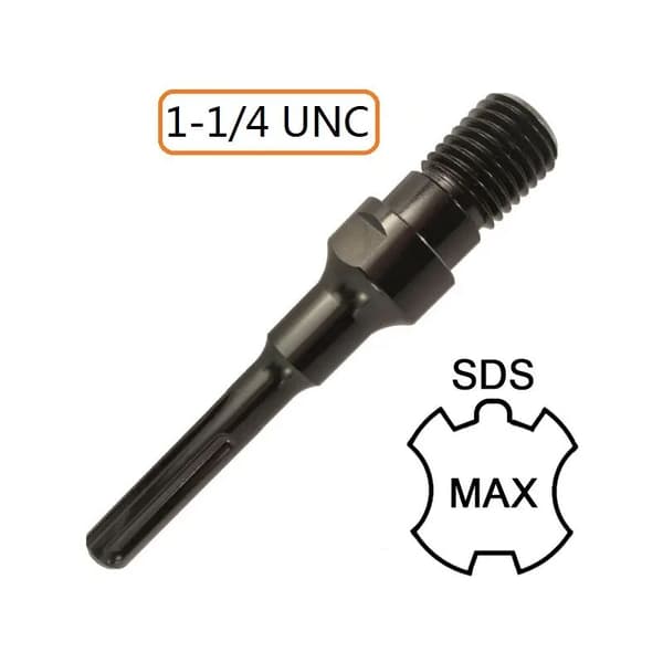 Adapter 1 1/4\" UNC til SDS Max til 200 mm diamantbor kronebor hulsav til kernebor