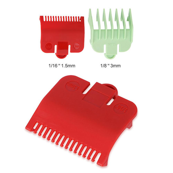 TG 2st Professionella Klippguidekammar 1,5 mm 3 mm Set Färgglada Begränsningskammar Set för Elektrisk Hårtrimmer Rakapparat Frisörverktyg