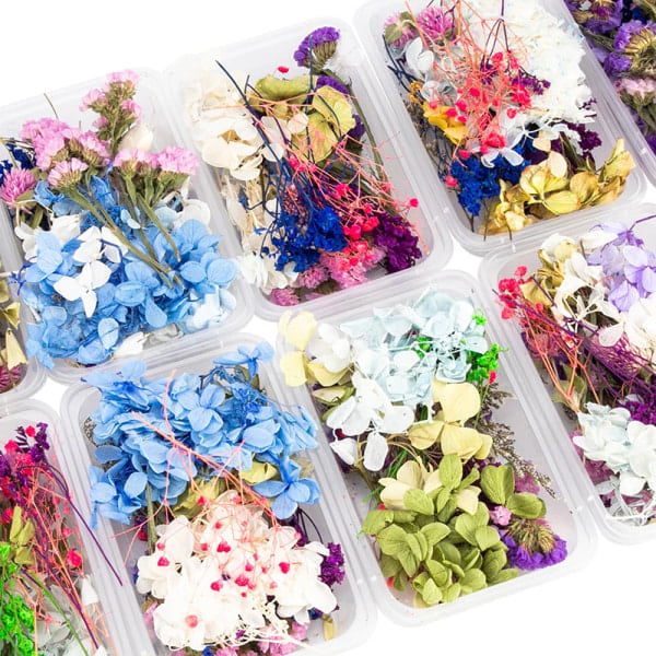 1 ask torkade blommor DIY-tillbehör Aromaterapiljus Epoxiharts onesize