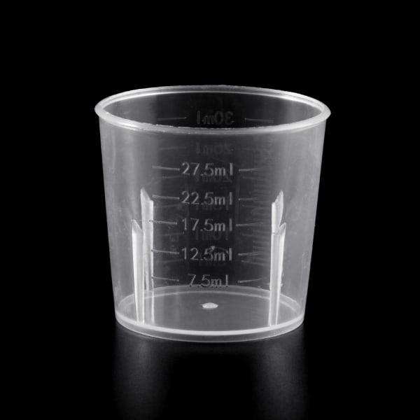 10 ST 30 ml Mätkoppar Plastblandningskopp Lab Använd för Flytande Färg Epoxihartsblandning Handgjorda Konsthantverkstillbehör