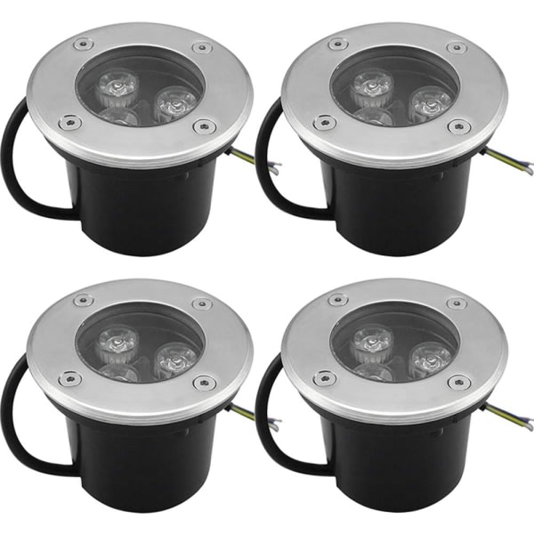 TG 4-pack utomhus LED infälld spotlight - varmvit, 3W IP65 Rek