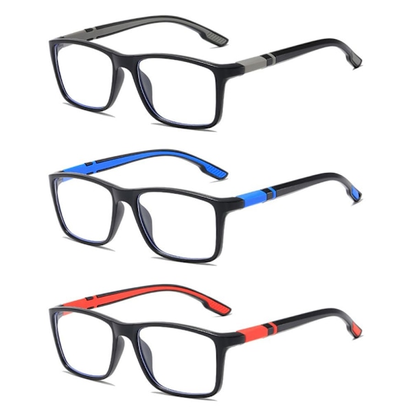 Anti-blått lys lesebriller firkantede briller BLÅ STYRKE Blu Blue Strength 200