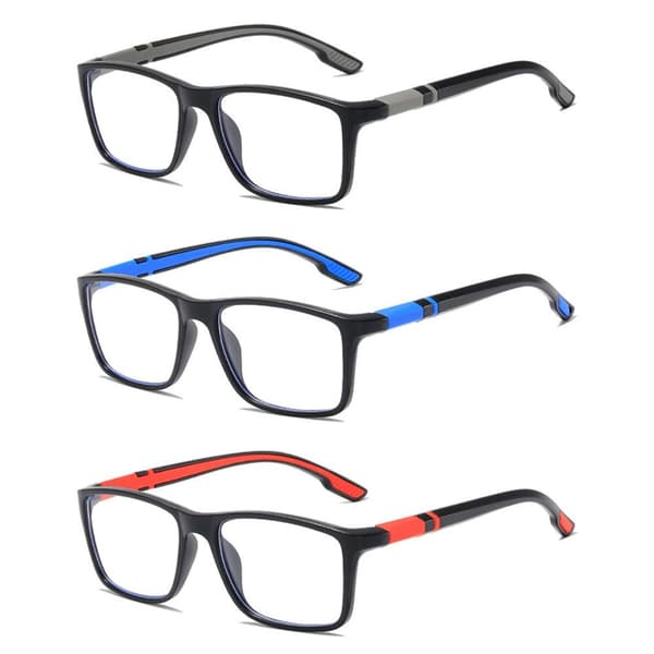 Anti-blått lys lesebriller firkantede briller BLÅ STYRKE Blu Blue Strength 400