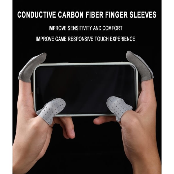 6 dele Gaming Finger Sleeve Anti-svett Andas Screen Finger
