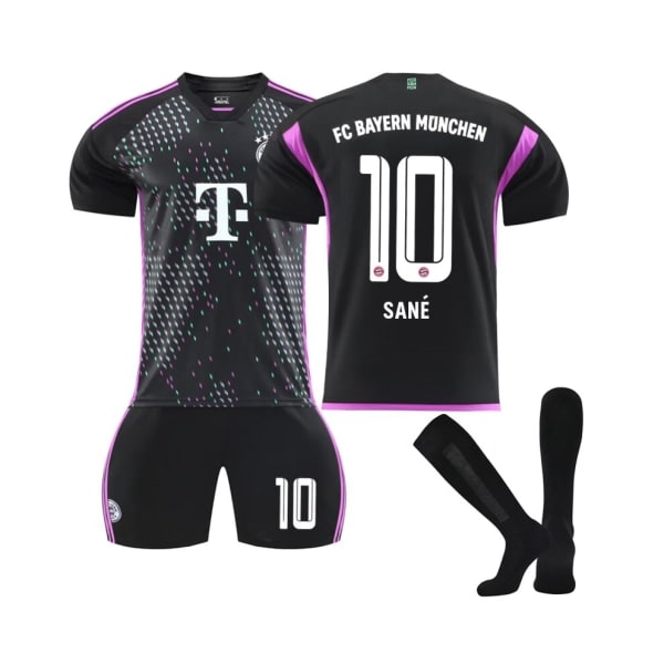 2023/24 Bayern München Vieraspaita Sane #10 Jalkapallopaidit Lapsille, Aikuisten 22(120-130CM)
