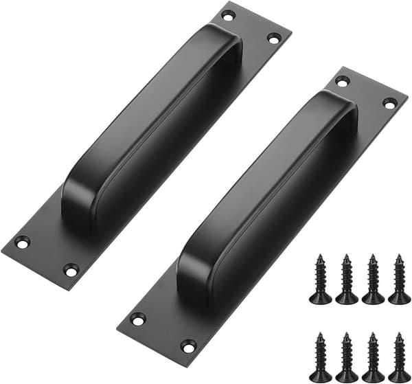 2 skydedørshåndtag - aluminiumslegering, til køkken, badeværelse, skab - sort - 20*4*3,3 cm