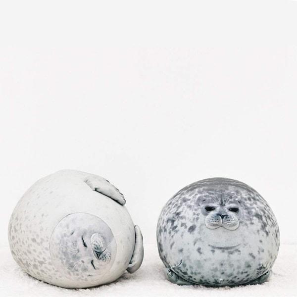 Chubby Blob Säl Kudde, Fylld Bomulls Plysch Djurleksak Söt Ocean Small (13 tum)