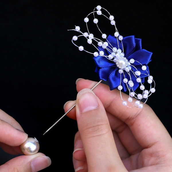 12 stk Bryllupsknapphull med perleperler - Brud, Brudgom