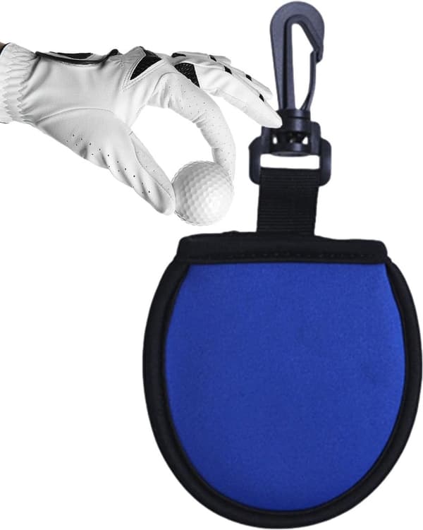 Golftaske - Taske til golfbolde - Opbevaringstaske til golfbolde - Lommeformat golfboldrenser - Taljetaske til golfspillere - med kroge - til golfbolde
