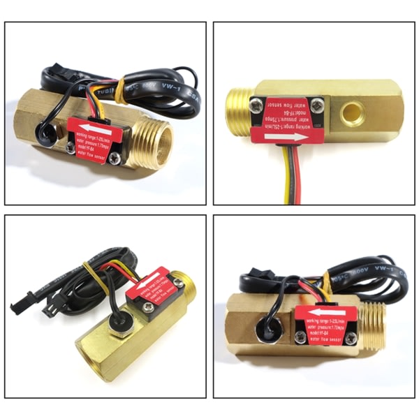 G1/2'' Halleffekt Flow Sensor Turbine Flow Meter 1-25L/Min Vandflow Sensor Switch Control Flow Meter Væske Meter