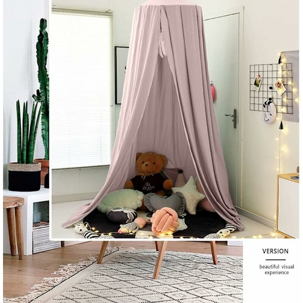 Sengehimmel - Hængende myggenet til børneværelse og soveværelse - Pink (65cm)