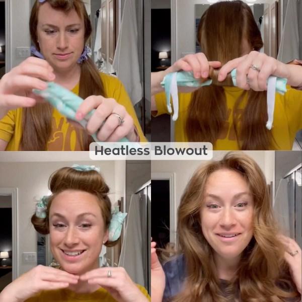 TG Octocurl Flexi Curlers Varmefri Blowout Stave til Varmefri Bomuld Poplin - Forårsregn