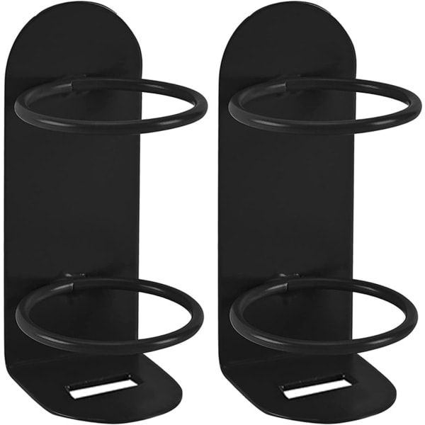 2-pack väggmonterade elektriska tandborsthållare (svart)