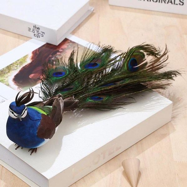 Puutarha-patsas Peacock-hahmo Käsintehty patsas terassille Taidekoriste Nurmikko-koristeet sisä- ja ulkokäyttöön joulukoristeet