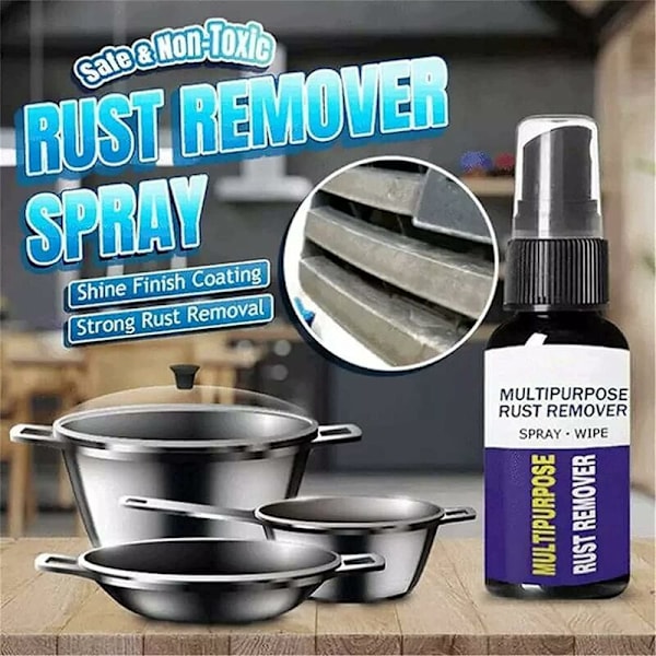 Multifunktionel rustfjerner spray til bilpleje, metalrengøring, bilreparation, rengøring i hjemmet og køkken (30 ml)