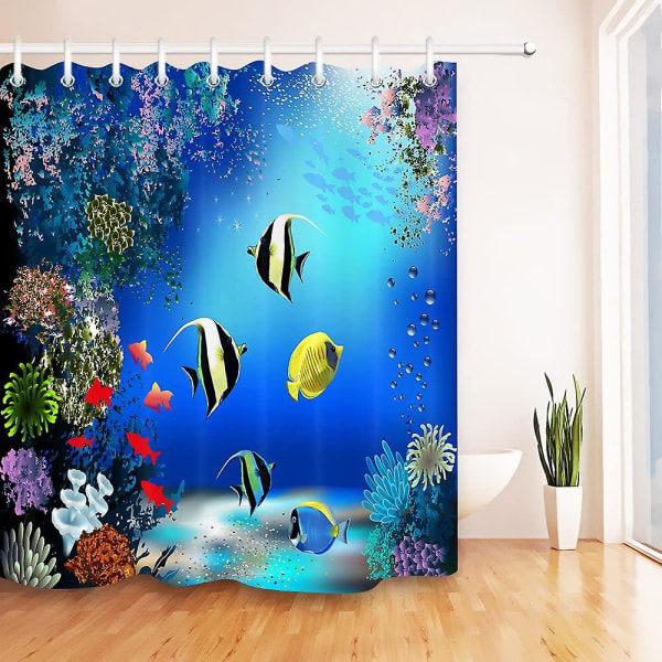Underwater World dusjforheng Vanntett muggbestandig fisk