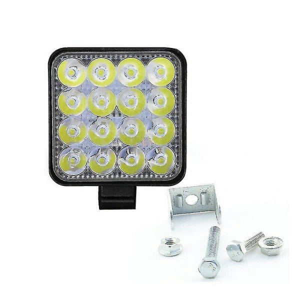 4x LED arbeidslys flomspot 48W 16LED for lastebil terrengtraktor 12V--