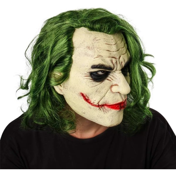 Joker Latexmaske Hodeplagg Joker COS Halloween, Joker Arthur Fleck