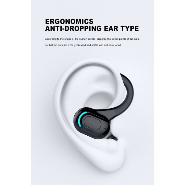Bluetooth 5.2 Trådlösa Hörlurar Öronsnäcka med Mikrofon Mini Handsfree Hörlurar 24 Timmars Hörlurar för iPhone Xiaomi (Färg: Röd)