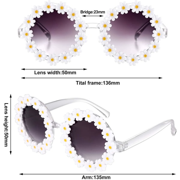 3 stk Daisy Flower Solbriller til kvinder