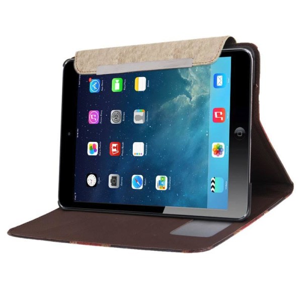 Fodral f?r iPad Air med kortpladser Vit, bl? &amp; r?d