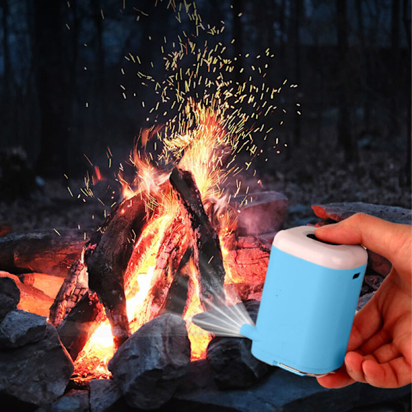 Mini Elektrisk Luftpumpe for Oppblåsbare Gjenstander 4 i 1 Bærbar Camping Luftpumpe med Innebygd Lys Powerbank Rask Inflasjon og Deflasjon Liten Pumpe, DUBUNS