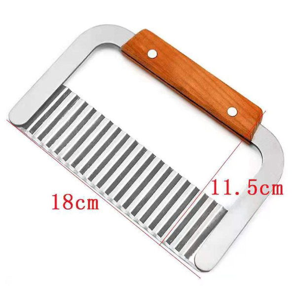 Rostfritt stål Potatis pommes frites Sallad Chip Cutter Slicers Vågiga verktyg