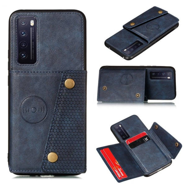 TG Huawei P Smart 2021 - Stilfuldt Cover med Kortlomme RETRO Lysebrun