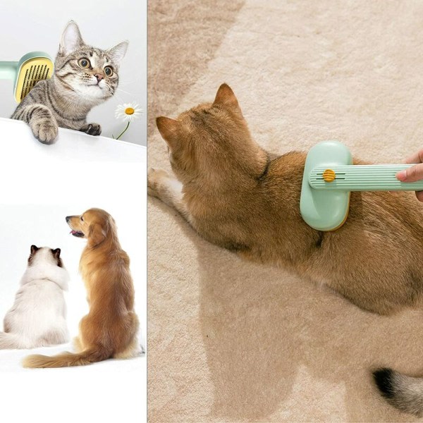 TG Cat Grooming Brush - Cat Hair Brush Cat Grooming, lang- eller korthårig hundborste