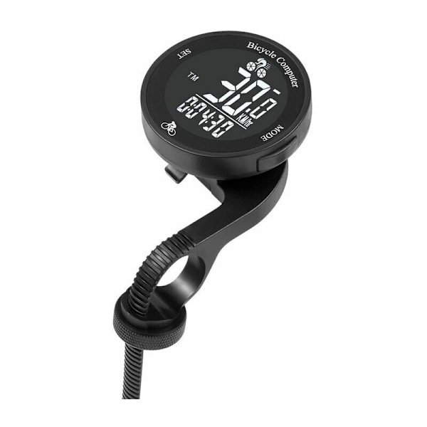 Vandtæt Trådløs Cykelcomputer Speedometer Odometer med LCD Baggrundsbelysning, Multifunktionel Cykel Odometer, af DEBUNS