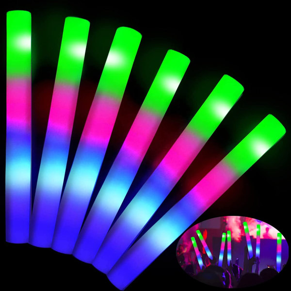 Blinkande LED-ljuspinnar för bröllop Konserter Jul Halloween Party Supplies 6-pack