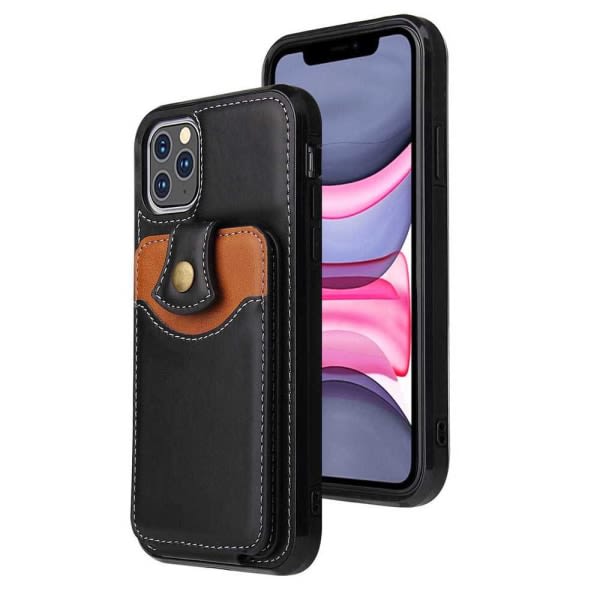 TG iPhone 11 Pro Max - Stilfuldt Cover med Kortlomme Mørkeblå