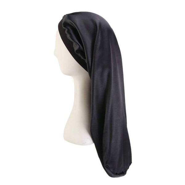 TG Sleepyhead Damer Extra Lång Satin Bonnet Nattmössa Huvudbonader Svart