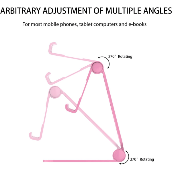 Justerbar telefonholder, (svart rosa blå 3 stk)