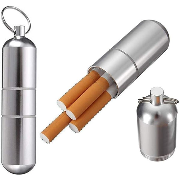 2st Cigarettfodral Case Metall Cigarettlåda Vattentät Pock
