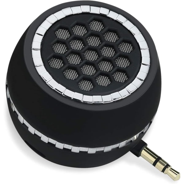 Galaxy Bärbar högtalare, minitelefonhögtalare med 3,5 mm AUX-ljudgränssnitt i klar bas Micro USB -port Audio Dock (svart)