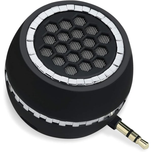 Galaxy Bärbar Högtalare, Minitelefonhögtalare med 3,5 mm AUX-ljudgränssnitt i Klar Bas Micro USB-port Audio Dock (Svart)
