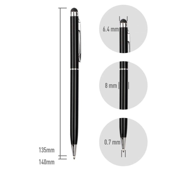Stylus Penna och Ink Pen Set 12-Pack Universal Capacitive Stylus