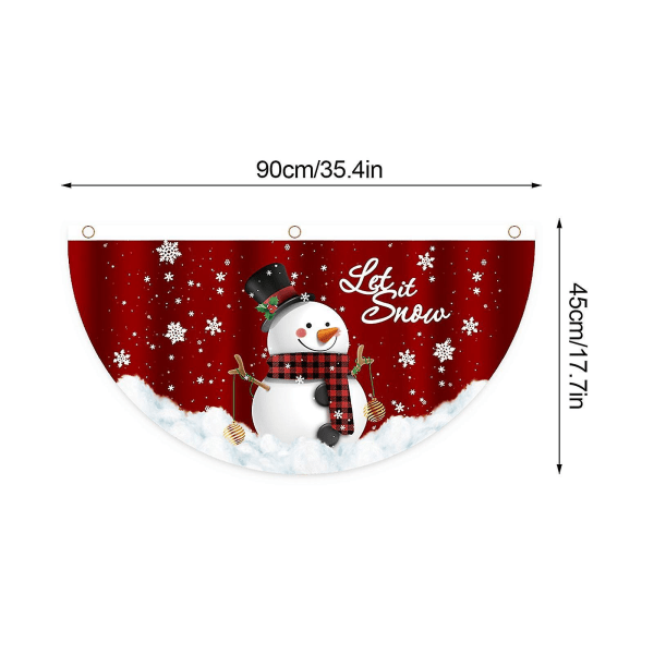 2 stk. Julefane Flag Banner God Jul Hængende Flag Dekoration Til Hjem Have Vindue Gang Ornament Nytår Dværg