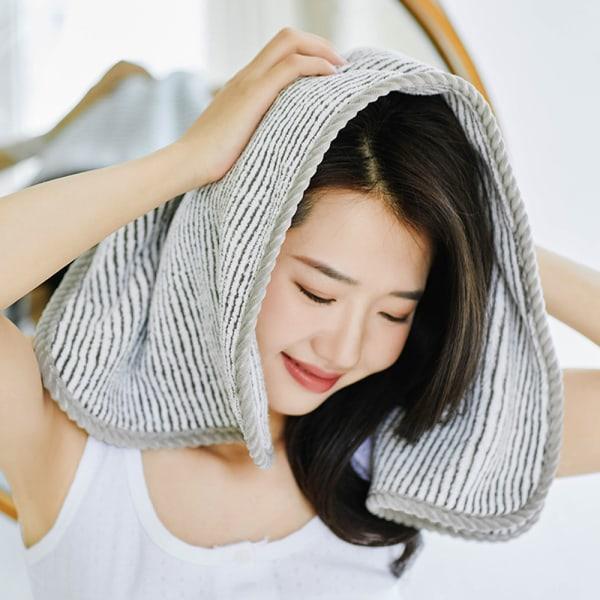 TG Mikrofiber Duschhandduk för Kropp, Handduksset för Badrum Stripe