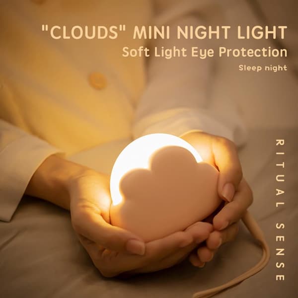 Sky Night Light med 4 lysmoduser, USB oppladbar silikon bærbar lampe med håndleddsstropp for soverom, camping, reise, søt gave til barn, rosa