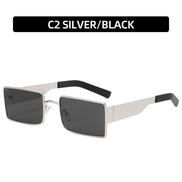 Personlig punkstil med komfortabel solglasögon sølvgrå