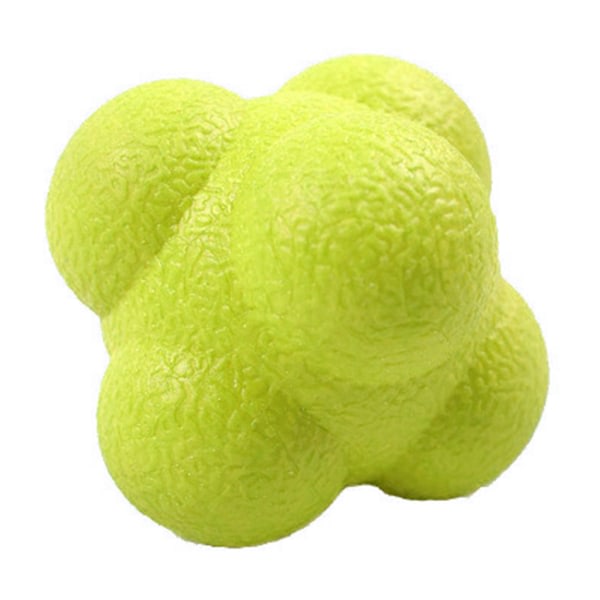 Hexagonal Reaction Tennis Baseball Utomhusmotion Sport Fitness TPR Agility Ball Toy Gul 7cm