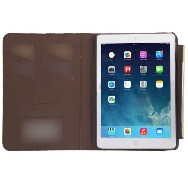 Fodral f?r iPad Air med kortplasser Vit, bl? &amp; r?d
