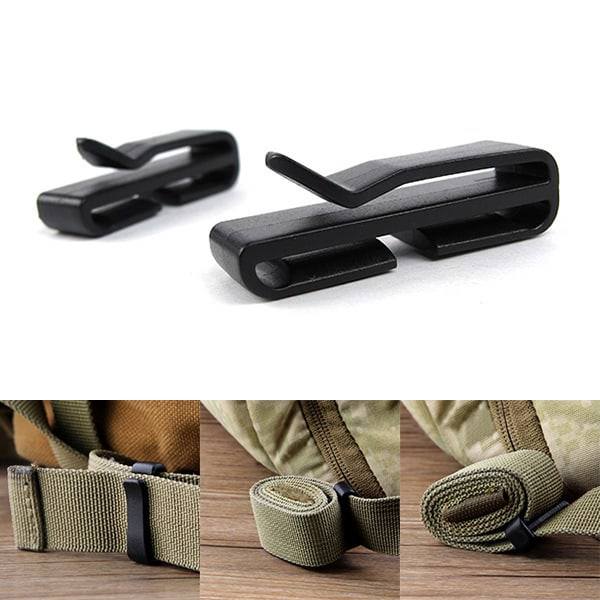 10 Molle-vyökiinnike Taktinen Vyö Reppu Leirintä Musta 24mm