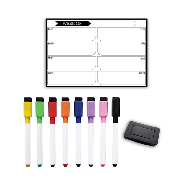 Magnetisk Kalender Tavla Skol Vecka Månad Schema Planering Organisation Utrustning Meddelande Whiteboard Skolmaterial 0.37 null - 3