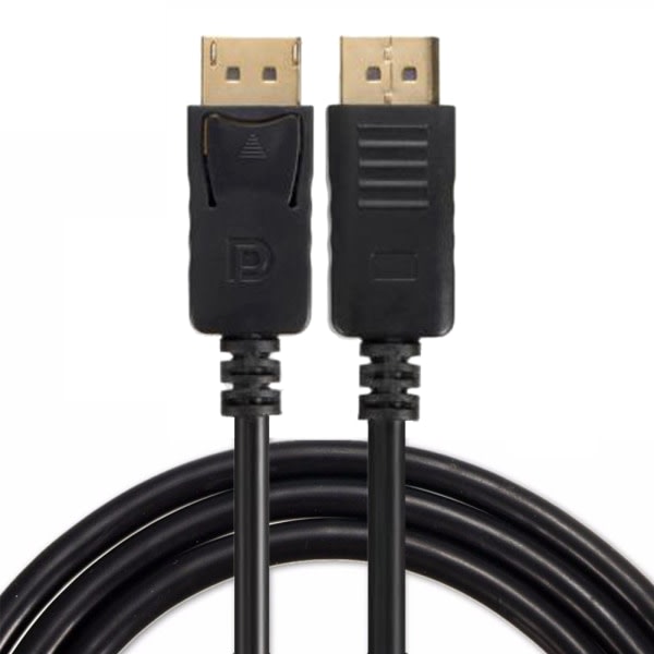 TG DisplayPort-kabel - Guldpläterad 1,8 m Svart