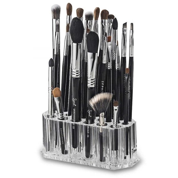 Klar akryl kosmetisk opbevaringsholder 26 huller Lip Liner Organizer 1 stk (b-2-v)