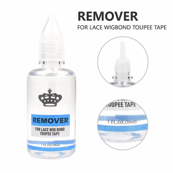 TG Farfi 30ml Toupee Remover Neste - Helppo Poistaa, Ei Ärsytä, Hiusten Pidennysten, Pitsi-Edustan ja Peruukki-Liiman Poistoon
